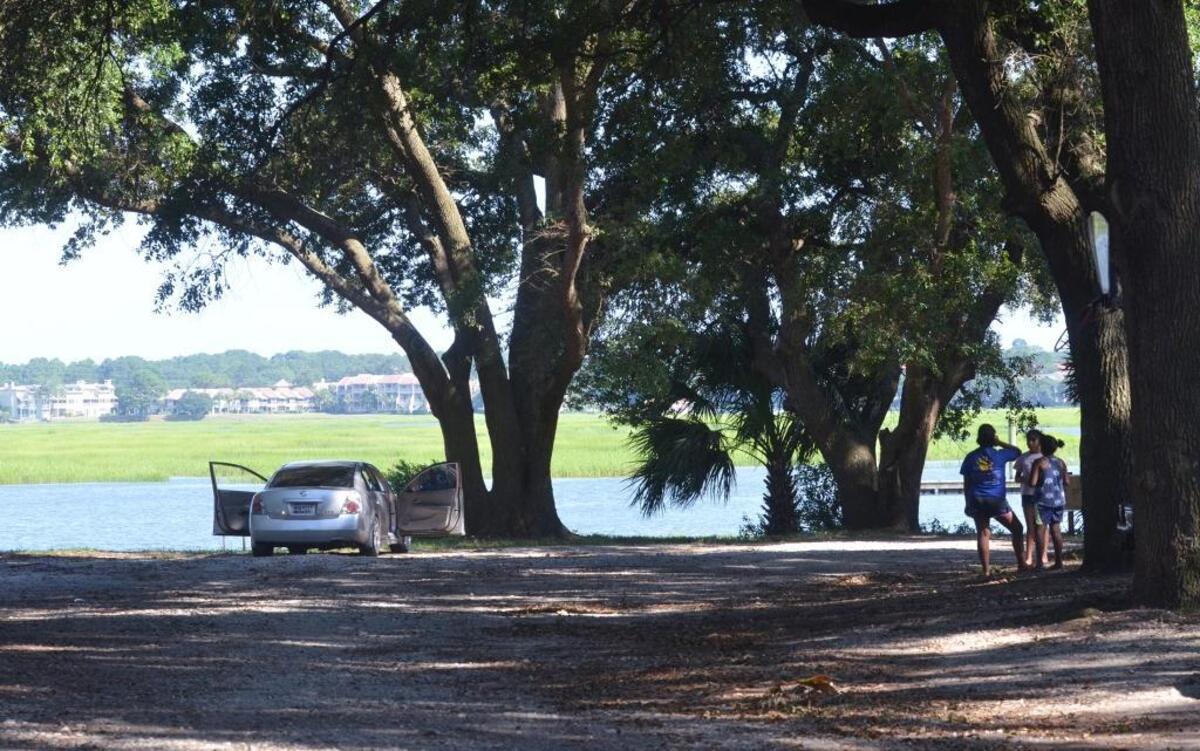 Rollers Trailer Park off Marshland Road on Hilton Head Island has a scenic view of Broad Creek.