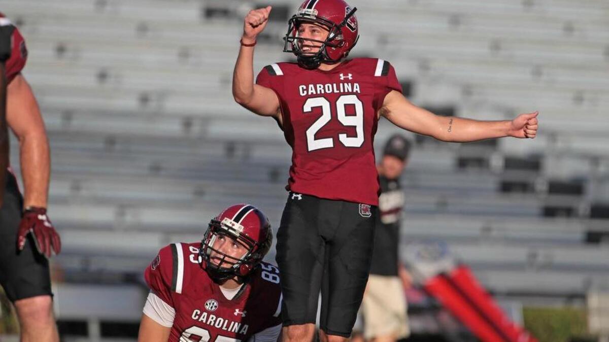 South Carolina senior kicker Elliott Fry