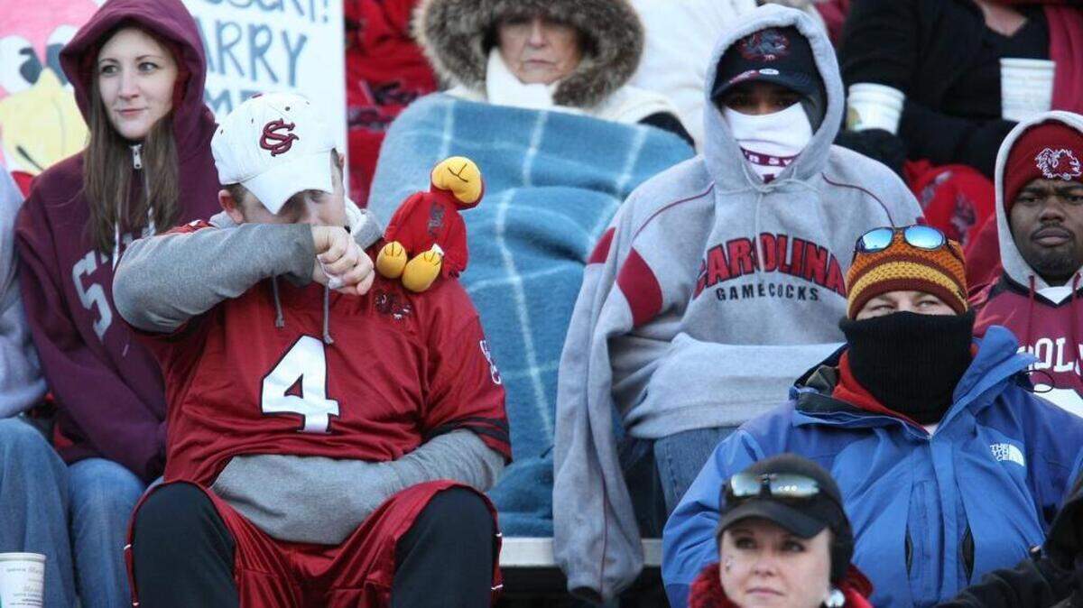 The last time South Carolina played a bowl game in Birmingham, the high temperature that day was 36 degrees, 16 degrees lower than the average in Birmingham at this time of year, and the low was 21.