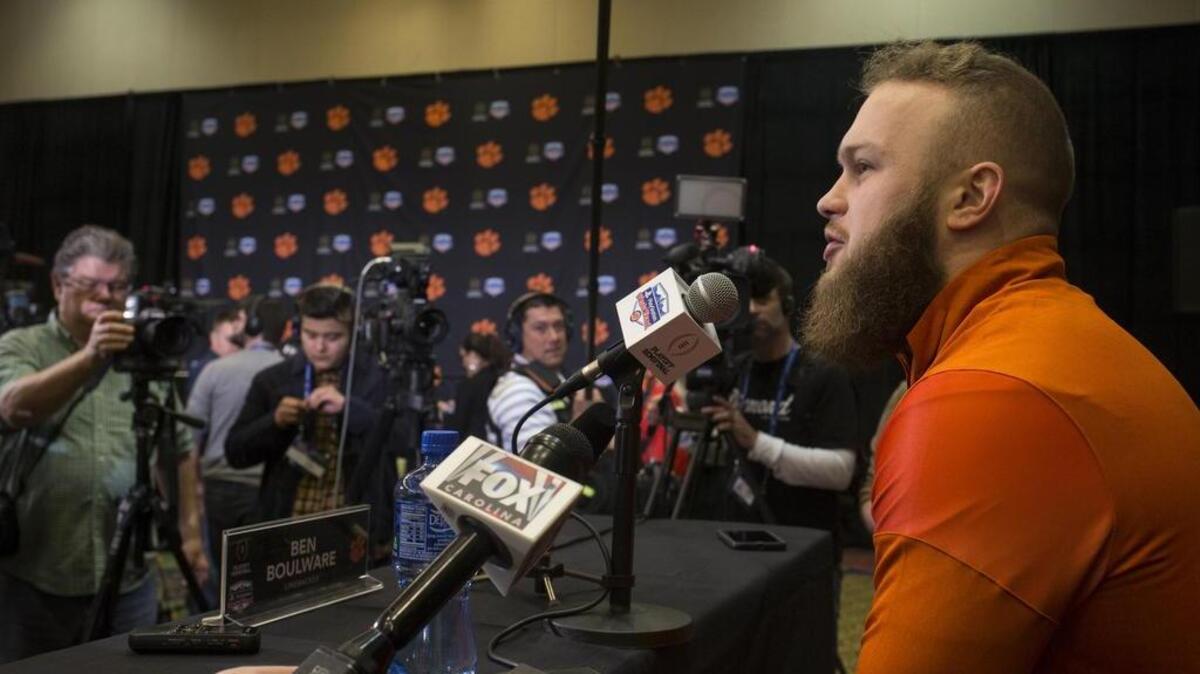 Clemson linebacker Ben Boulware spent Tuesday morning speaking with the media.