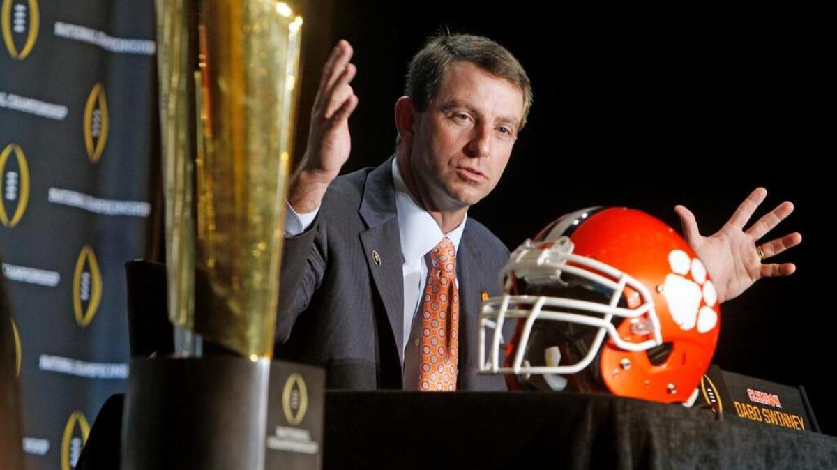 Dabo Swinney and Clemson took on Alabama in last year’s national championship game.