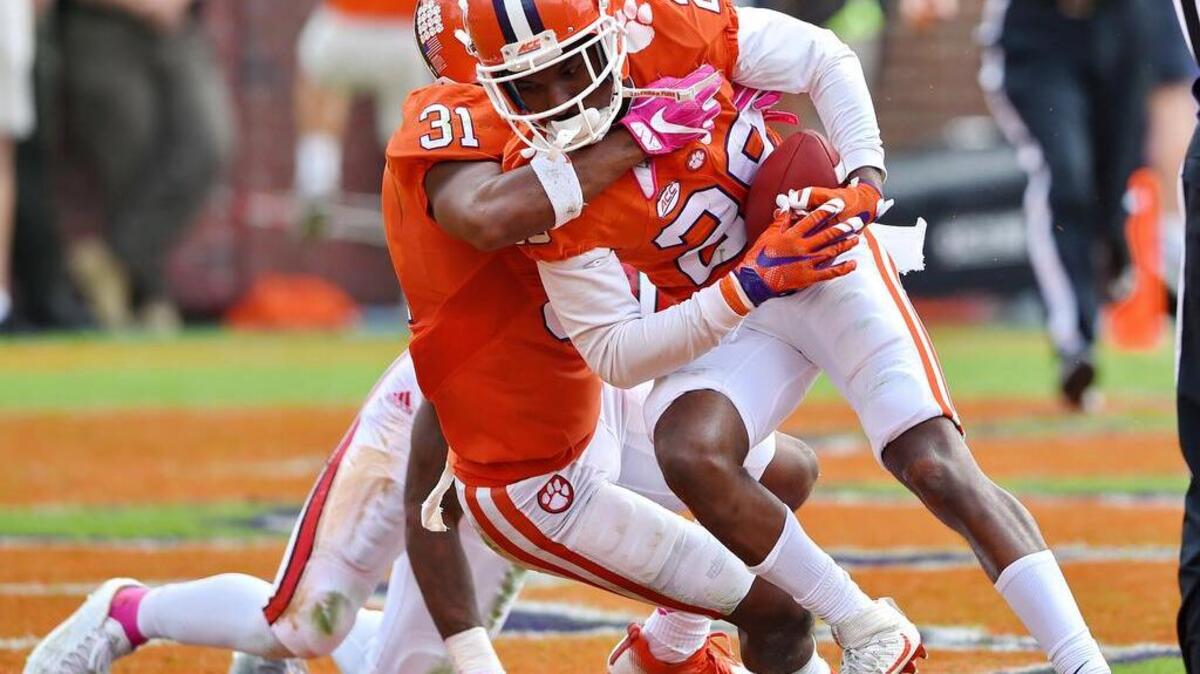 Clemson cornerback Marcus Edmond makes the game-saving interception against N.C. State.