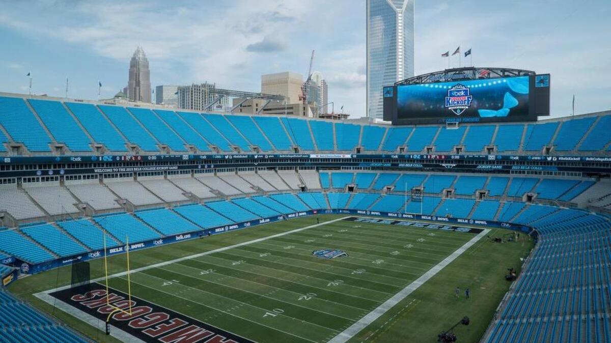 The Belk Bowl is played at Bank of America Stadium in Charlotte.
