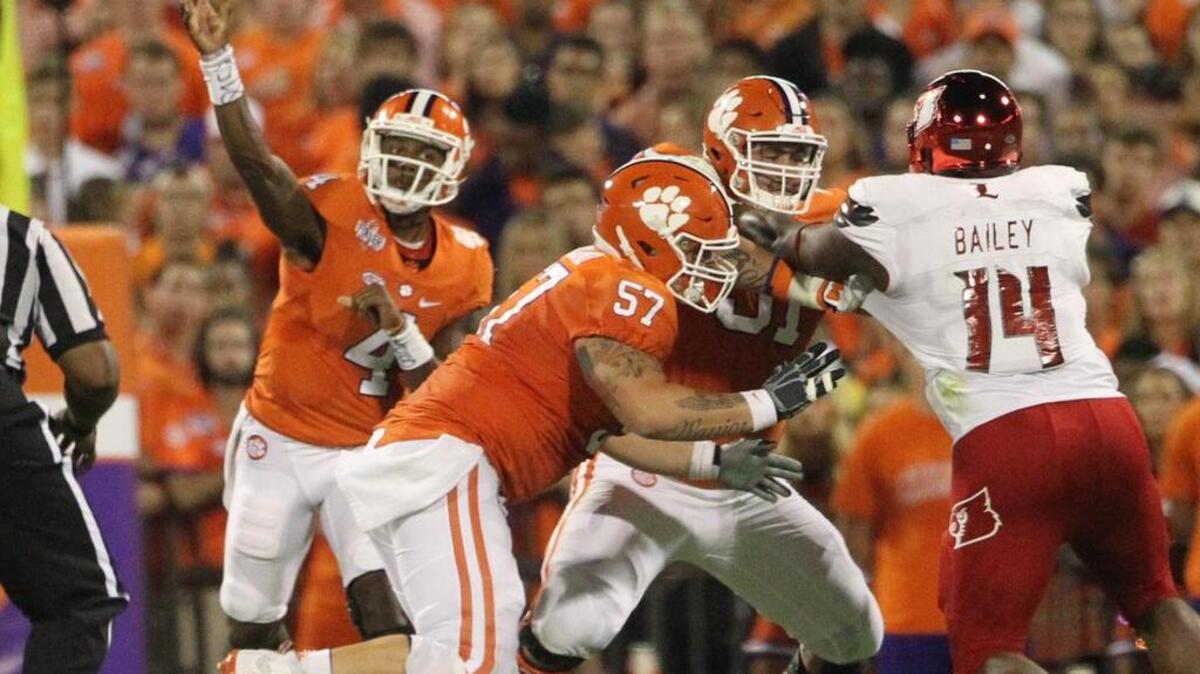 Clemson quarterback Deshaun Watson passed for 266 yards and four touchdowns last Friday against Boston College.