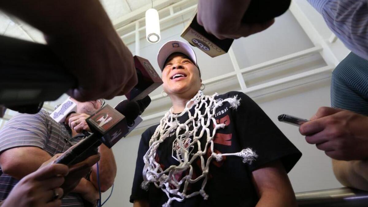 Dawn Staley and A’ja Wilson spoke Tuesday to media after returning from Dallas, where the South Carolina women's basketball team won the 2017 national championship.