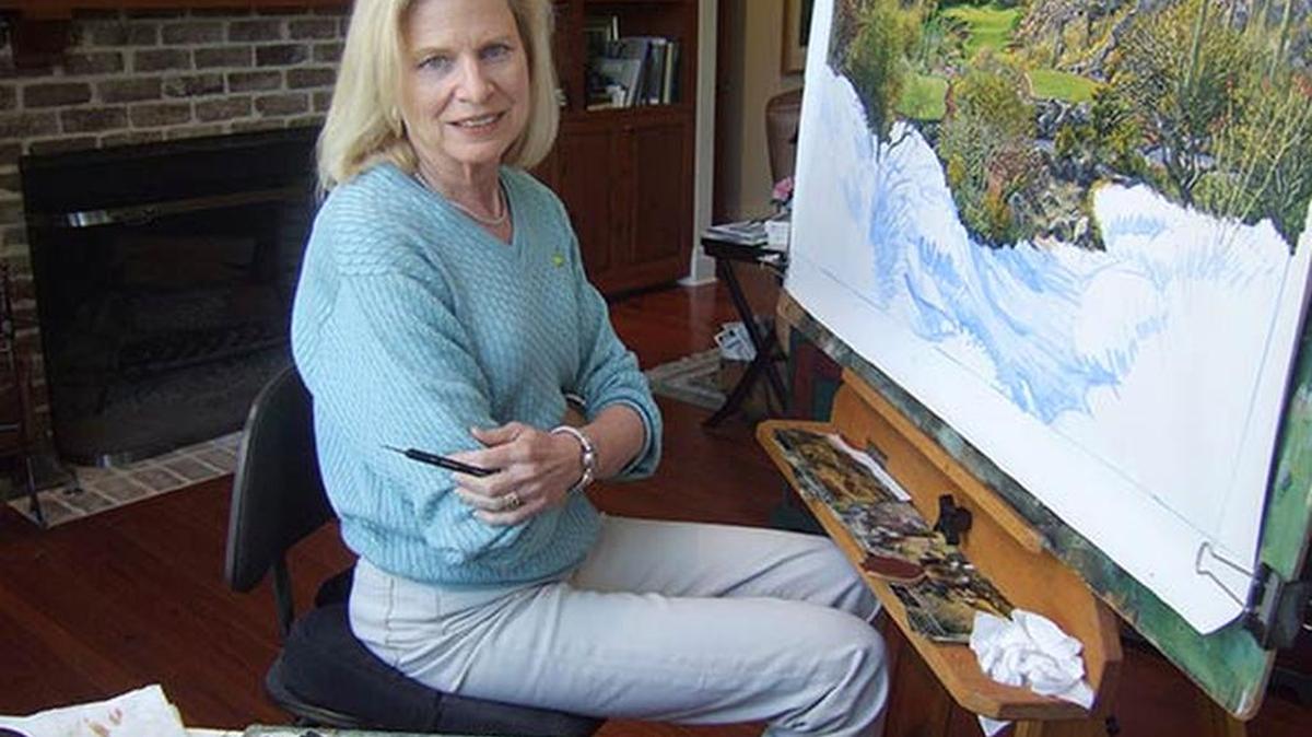 Linda Hartough’s portfolio includes more than 100 paintings of some of golf’s most iconic holes.