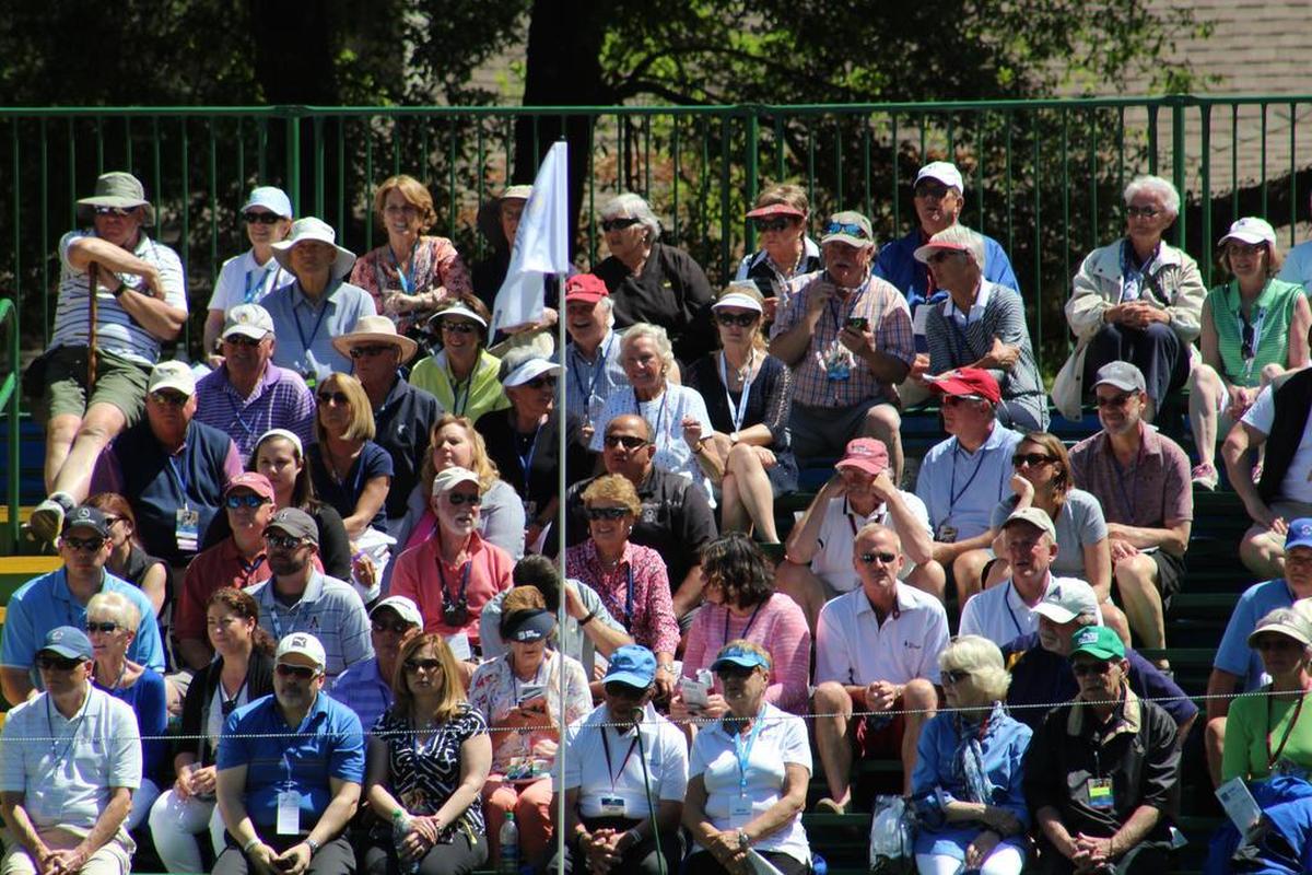 Fans attending the RBC Heritage Presented by Boeing on Sunday, April 17, 2016 on the grounds of Harbour Town Golf Links in Sea Pines on Hilton Head Island, S.C.