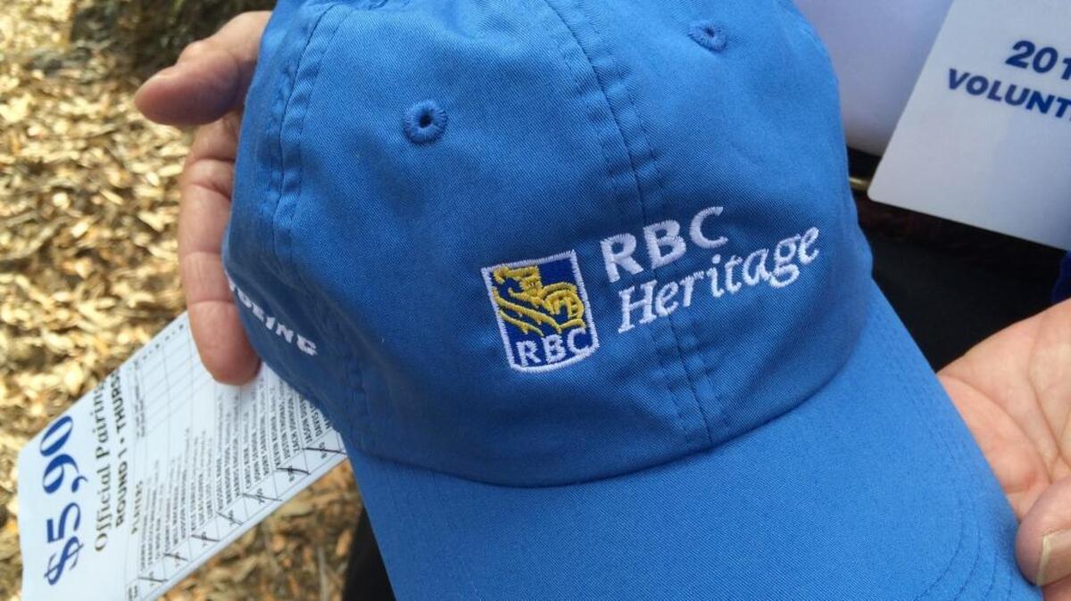 Frank Zeleznik holds his blue, volunteer’s baseball cap at RBC Heritage presented by Boeing on April 14, 2016.