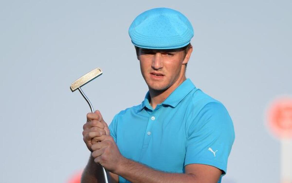Bryson DeChambeau reacts after missing the putt on the 13th green during the second round of the Abu Dhabi HSBC Golf Championship on Jan. 22 in Abu Dhabi, United Arab Emirates.
