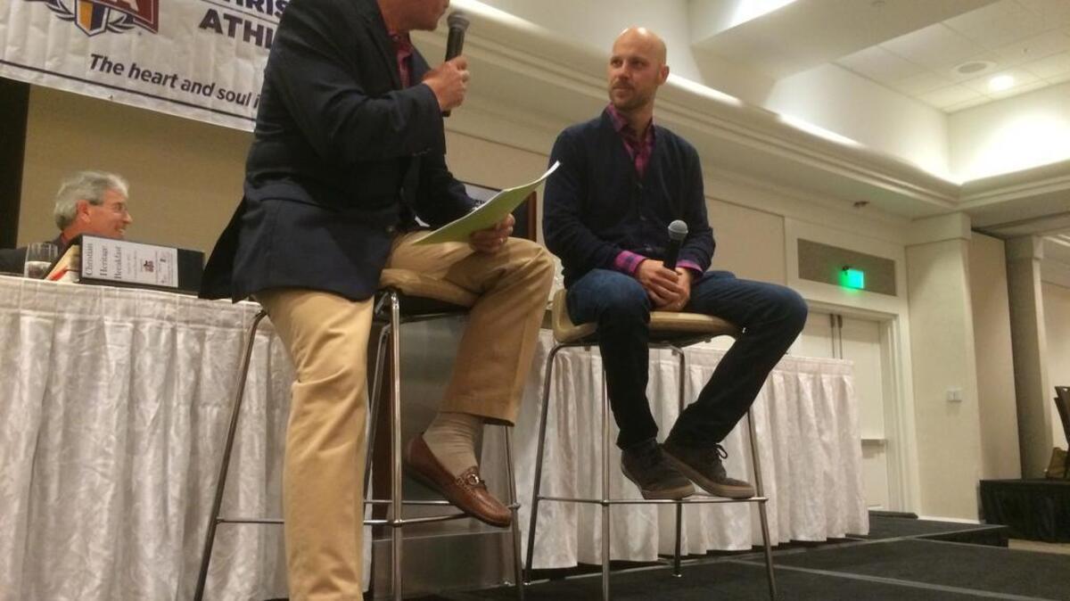 Ben Crane spoke Thursday morning at the 20th annual Christian Heritage Breakfast.