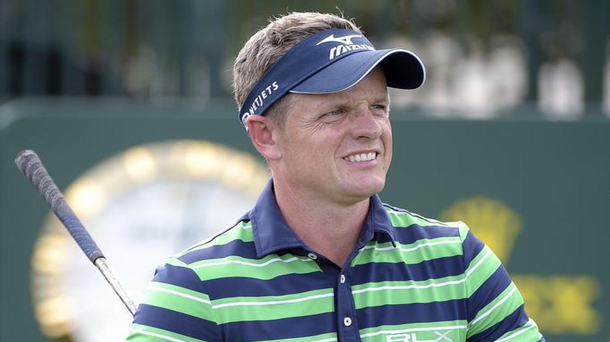 Luke Donald watches the flight of his ball after teeing off on the first hole during a pro-am of the Arnold Palmer Invitational on March 16 in Orlando, Fla.