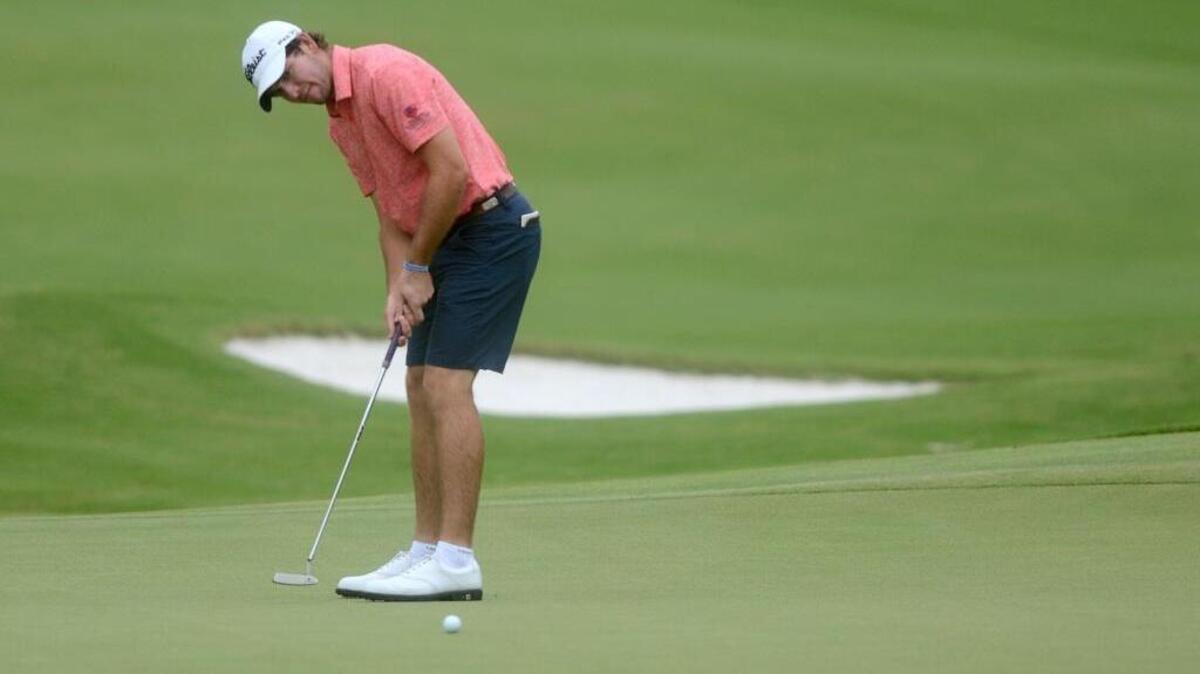 Phillip Barbaree putts on the green at No. 15 during Media Day of the 17th annual Players Amateur on Thursday, July 7, 2016, on Berkeley Hall Club’s South Course in Bluffton. The competition rounds begin on July 8 and the final round will be July 11.