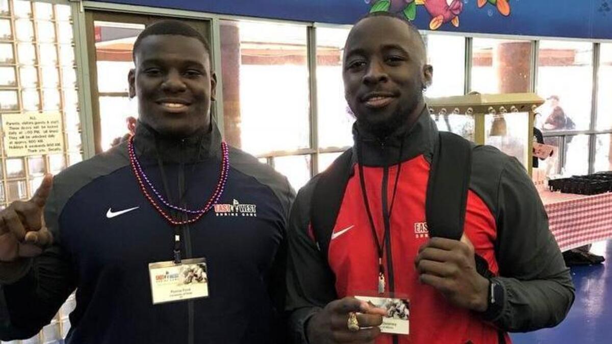 Hilton Head’s Poona Ford, left, and Whale Branch’s Dee Delaney are taking part in the East-West Shrine Game.