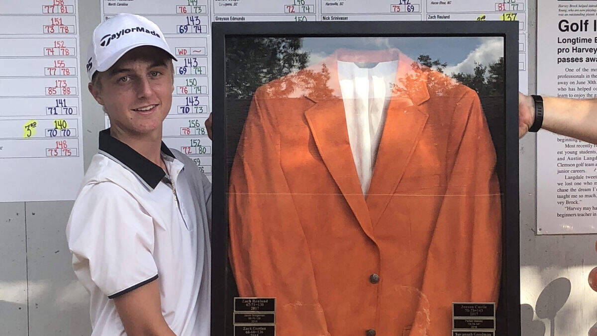 Jonathan Griz won the Harvey Brock Orange Jacket championship played at the Pickens Country Club.