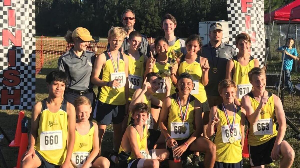 John Paul boys won SCISA Region 2-A cross country championship Thursday.