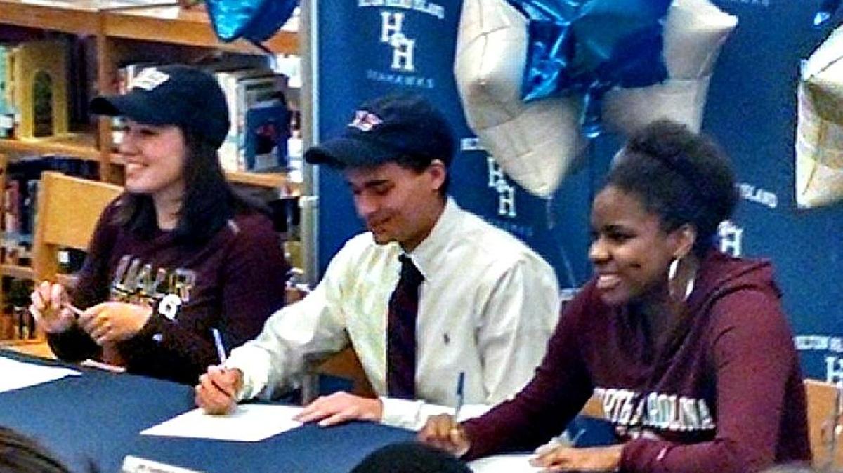 Hilton Head Island athletes Lily Kerr (swimming), Ben Gilman (cross country) and Da’Nesha Miller (volleyball) locked in their college choices Wednesday.