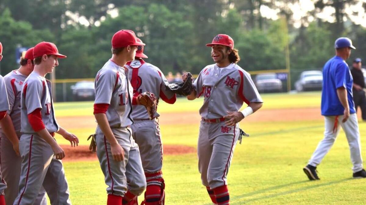 Hilton Head Prep players celebrate the victory over Calhoun Academy.