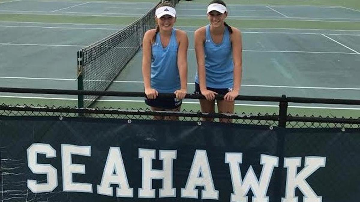 Sarah Wood (left) and Holly Kerr are two of the three holdovers from Hilton Head’s last girls’ tennis champions in 2012. Along with doubles specialist Nicole Diaz, they’ll try to add to the legacy Saturday in the Class 4A final against Greenville.