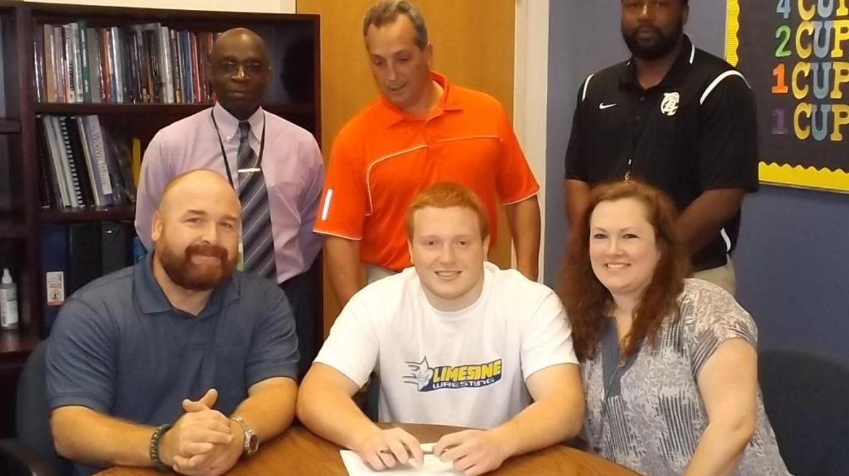 Battery Creek’s Cooper Kaminsky signs to wrestle for Limestone College.