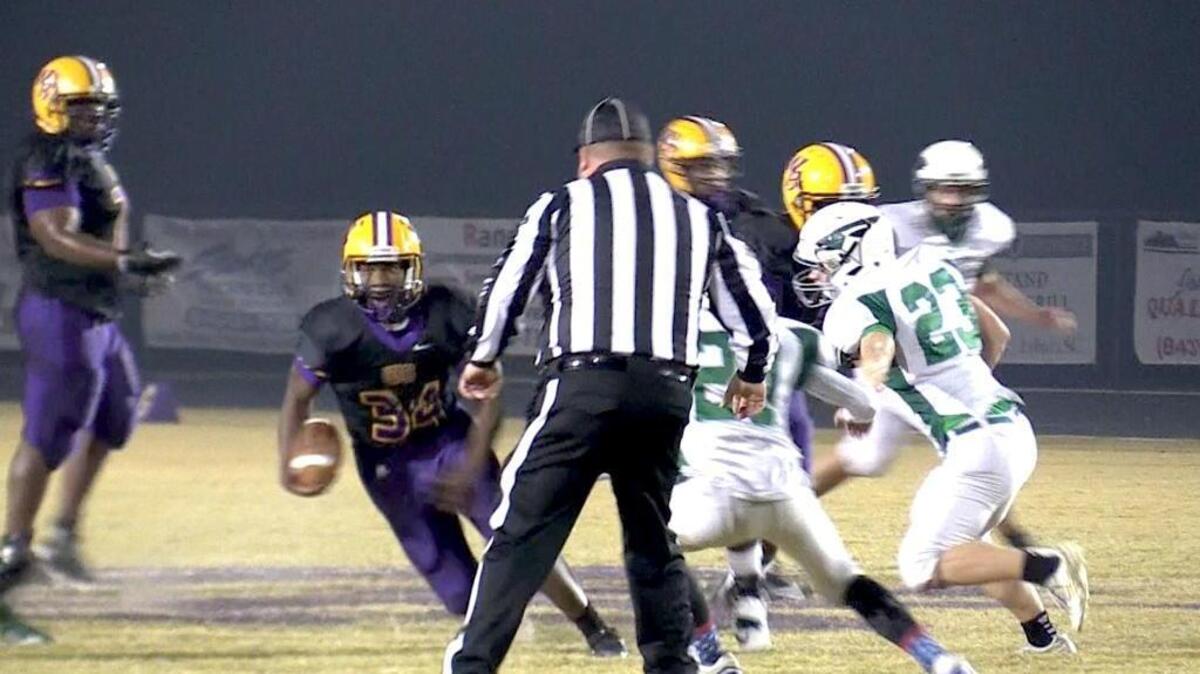 Whale Branch running back Irvin Mulligan breaks into the open field during a home game against Academic Magnet on Nov. 11, 2016.