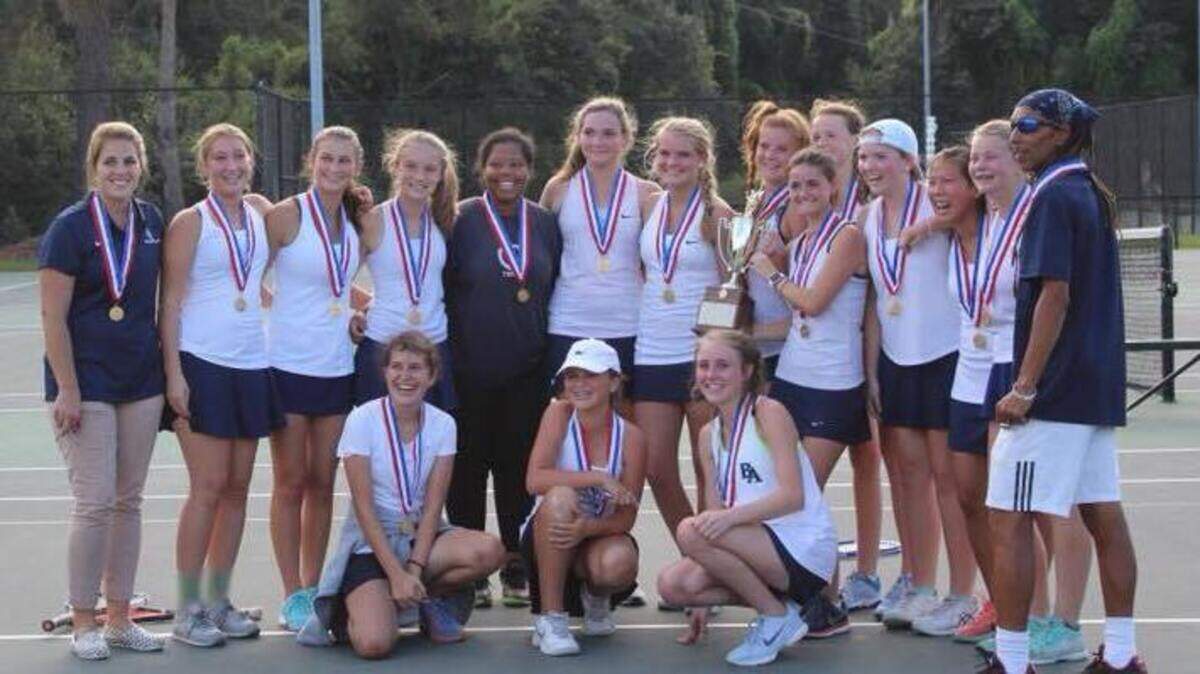 The Beaufort Academy girls tennis team won its second straight SCISA Class A championship Oct. 18, 2018.