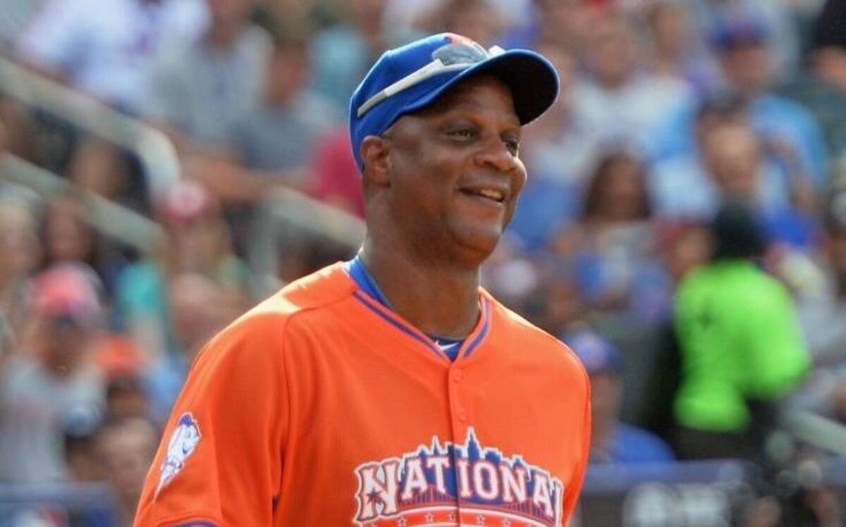 Former professional baseball player Darryl Strawberry attends the Taco Bell All-Star Legends & Celebrity Softball Game at Citi Field on July 14, 2013 in New York City.
