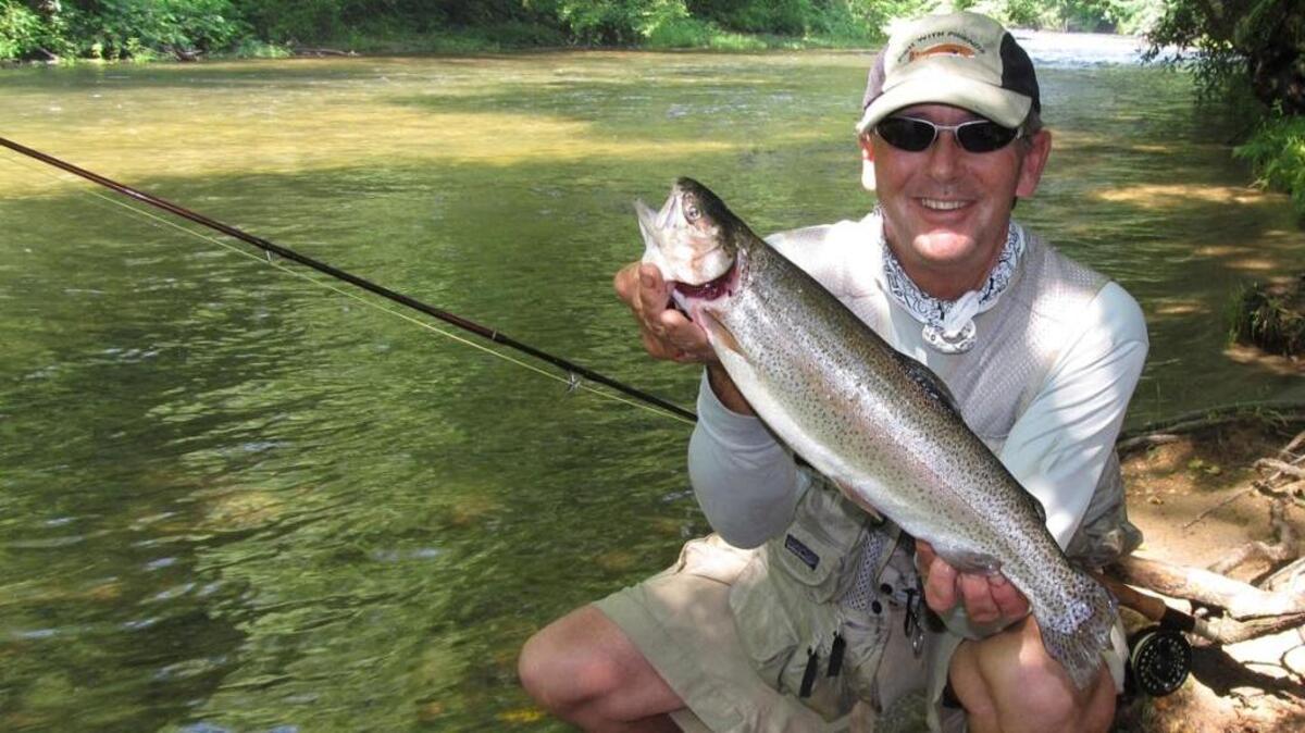 Rainbow trout were in abundance for columnist Collins Doughtie and his buddies in the North Carolina mountains.