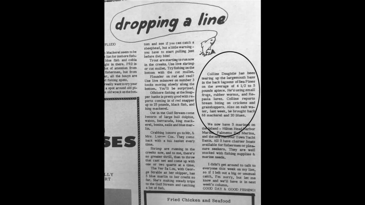 A column that appeared in very first issue of the Island Packet.