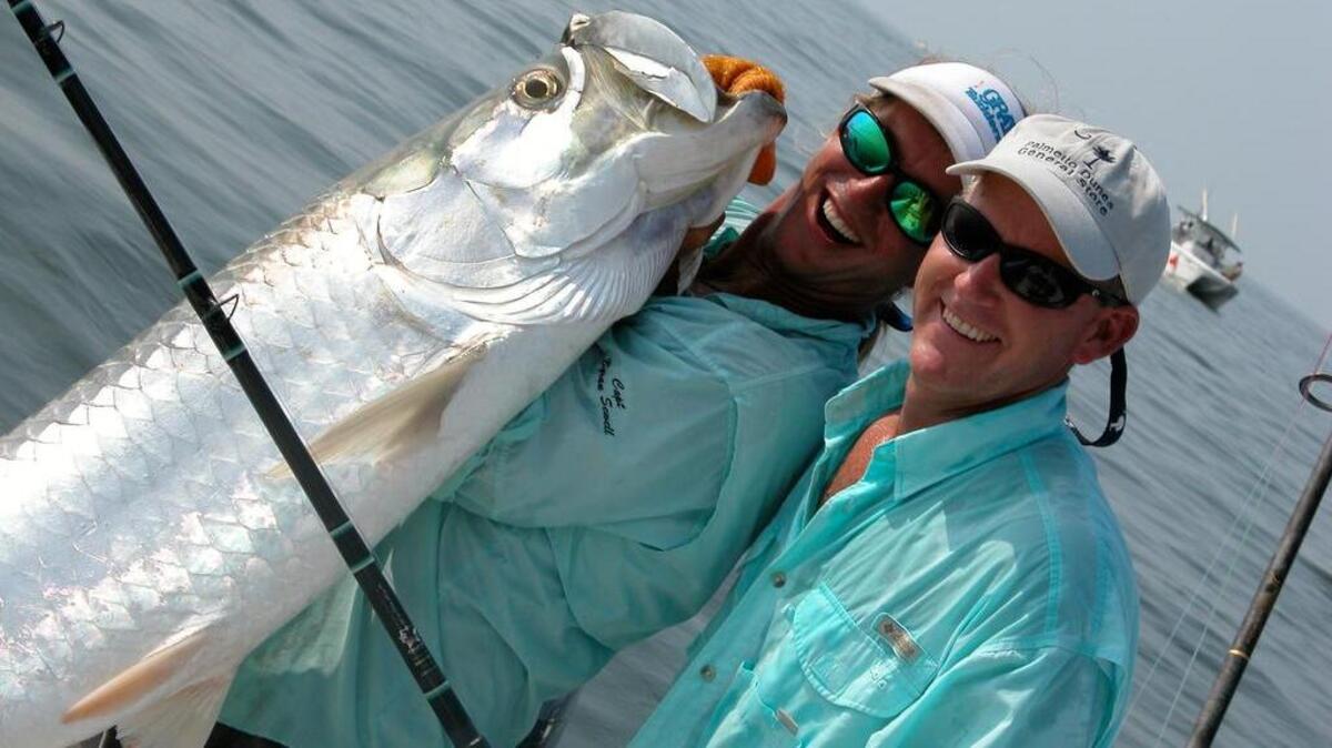 Port Royal tarpon caught while fishing with Capt. Byron Sewell and local Frank Gaston.