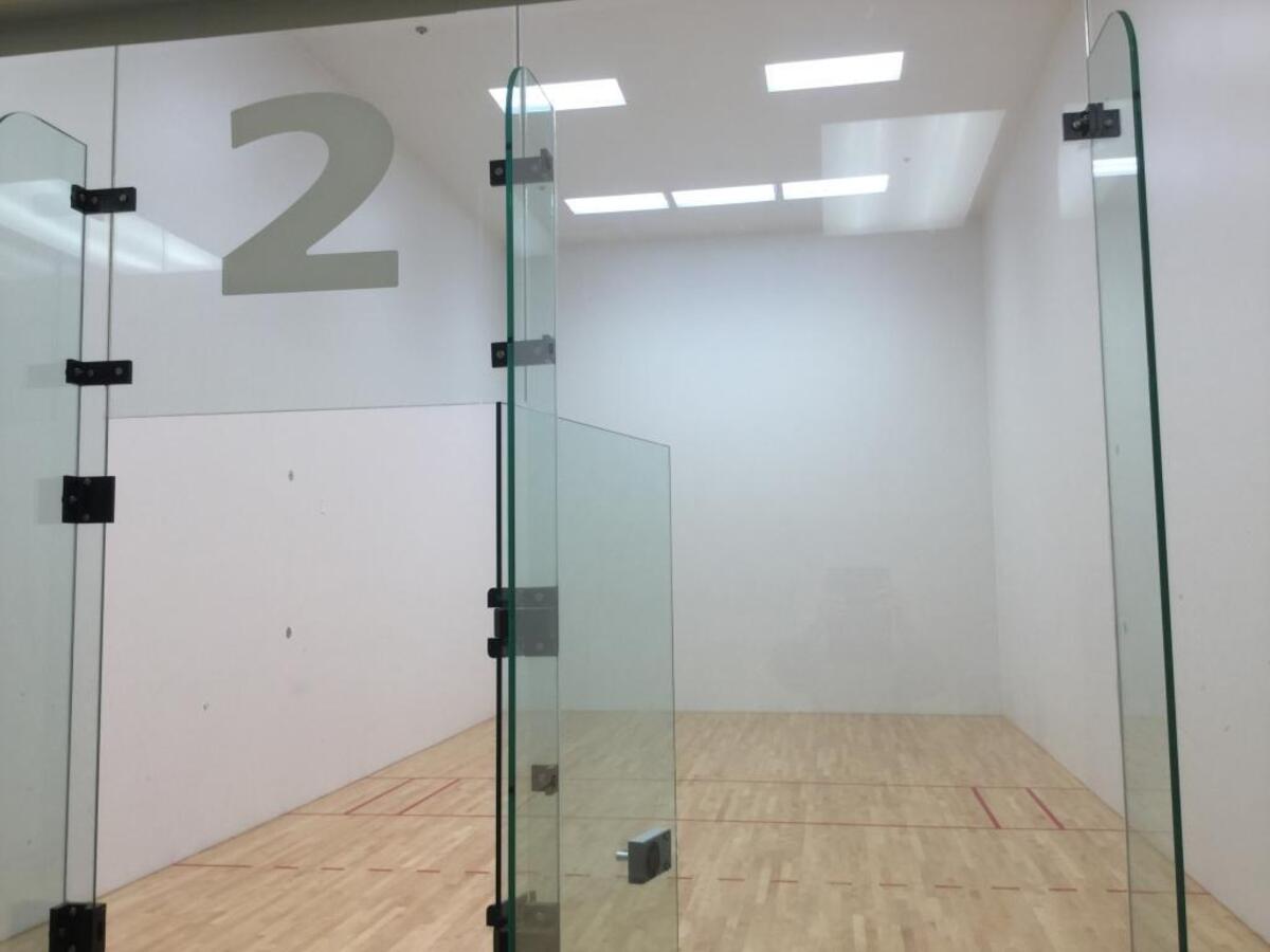 Two racquetball courts were added during the expansion project.