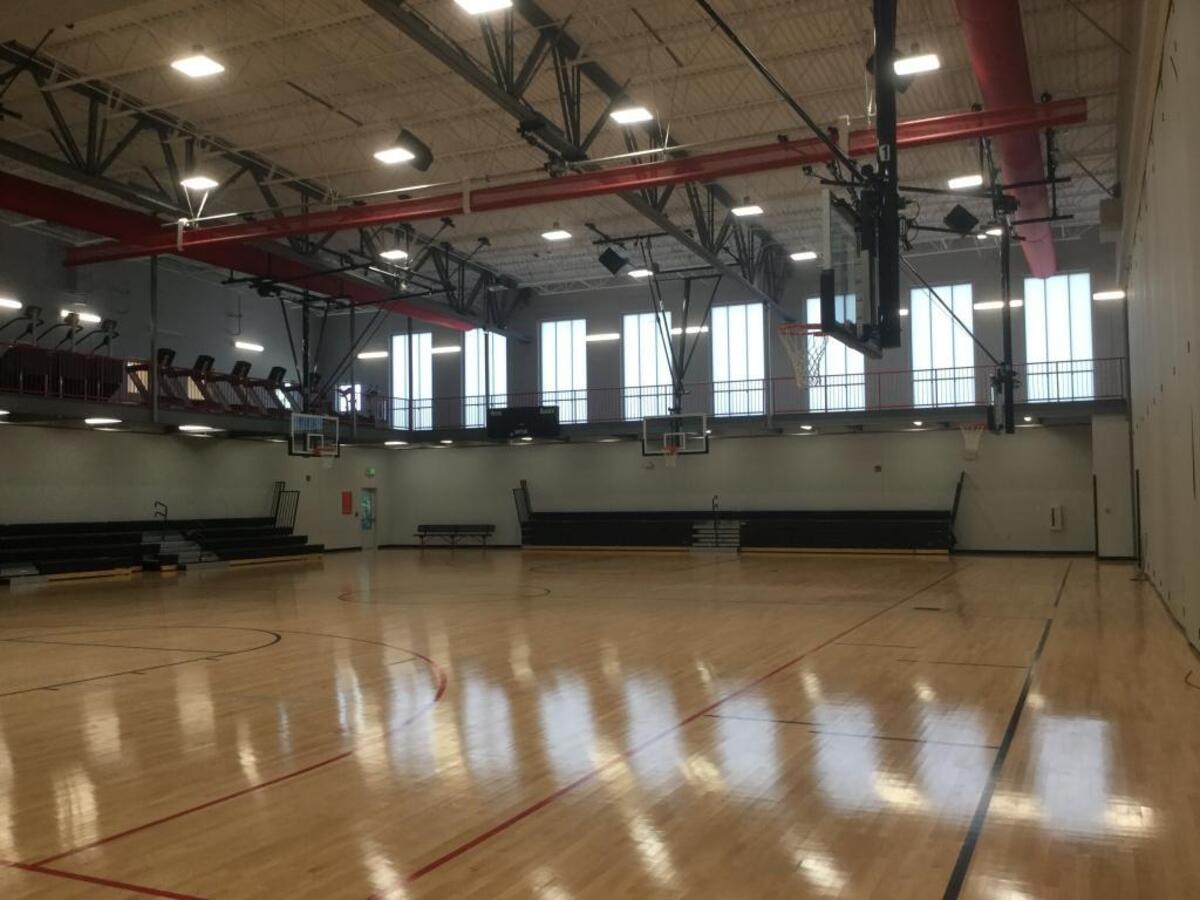 The center has two new gyms for sports such as basketball or volleyball.