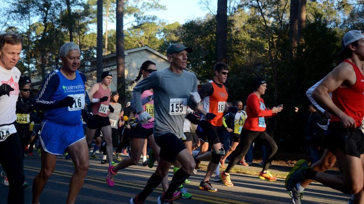 Photographs from the Hilton Head Island Marathon and 5K on Saturday, Feb. 13, 2016 at Jarvis Creek Park on Hilton Head.