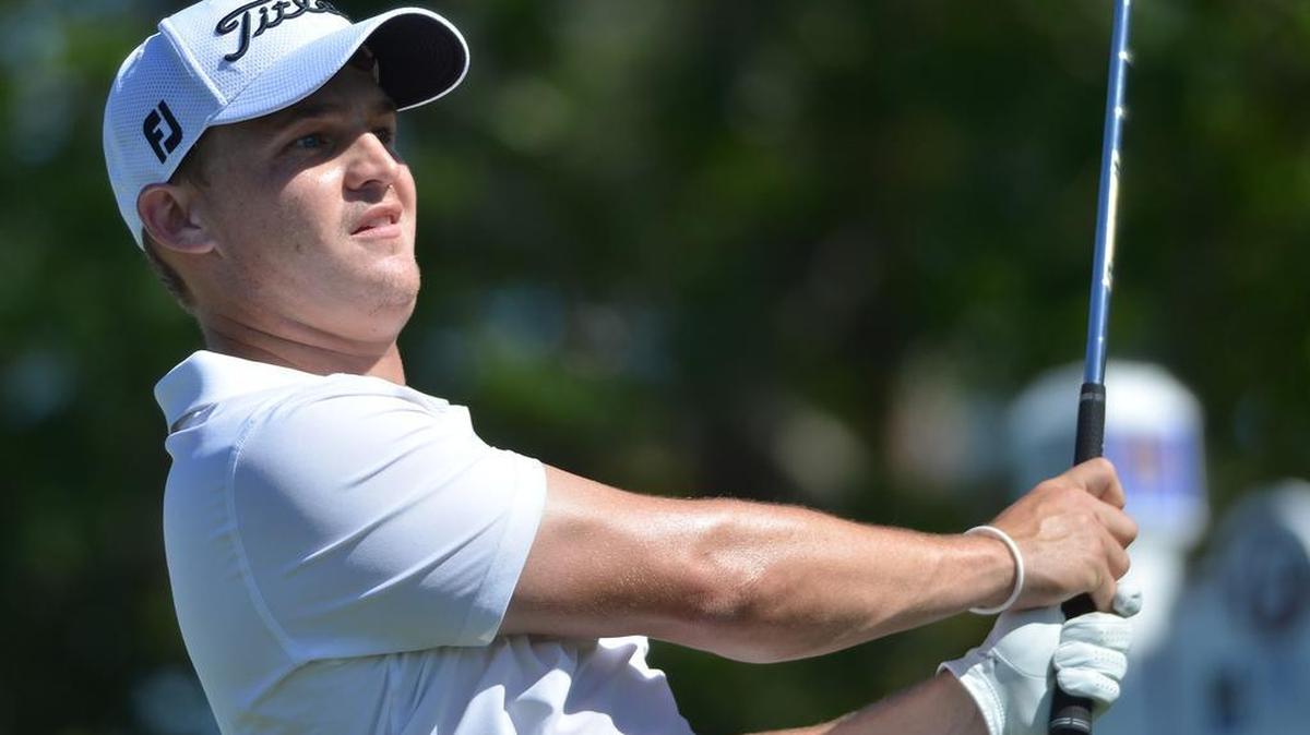 Bud Cauley tees off on No. 17 during the first round of the RBC Heritage Presented by Boeing on Thursday at Harbour Town Golf Links on Hilton Head Island. Cauley ended his round in sole possession of the tournament lead at 8-under-par.